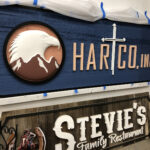 Custom wood signage for Hartco Inc.