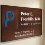 Custom wood signage for Peter E. Franklin Family Medicine
