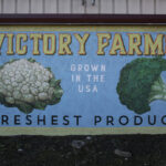 Victory Farms custom painted mural with fresh vegetables