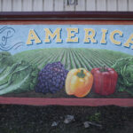 Custom mural signage of produce