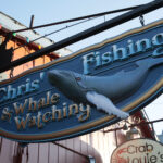 Custom wood sign for Chris's Fishing & Whale Watching